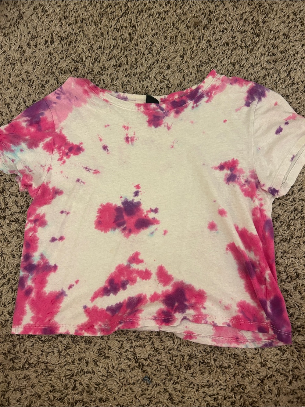 wild fable Pink and Purple Tie-Dye Crop Top